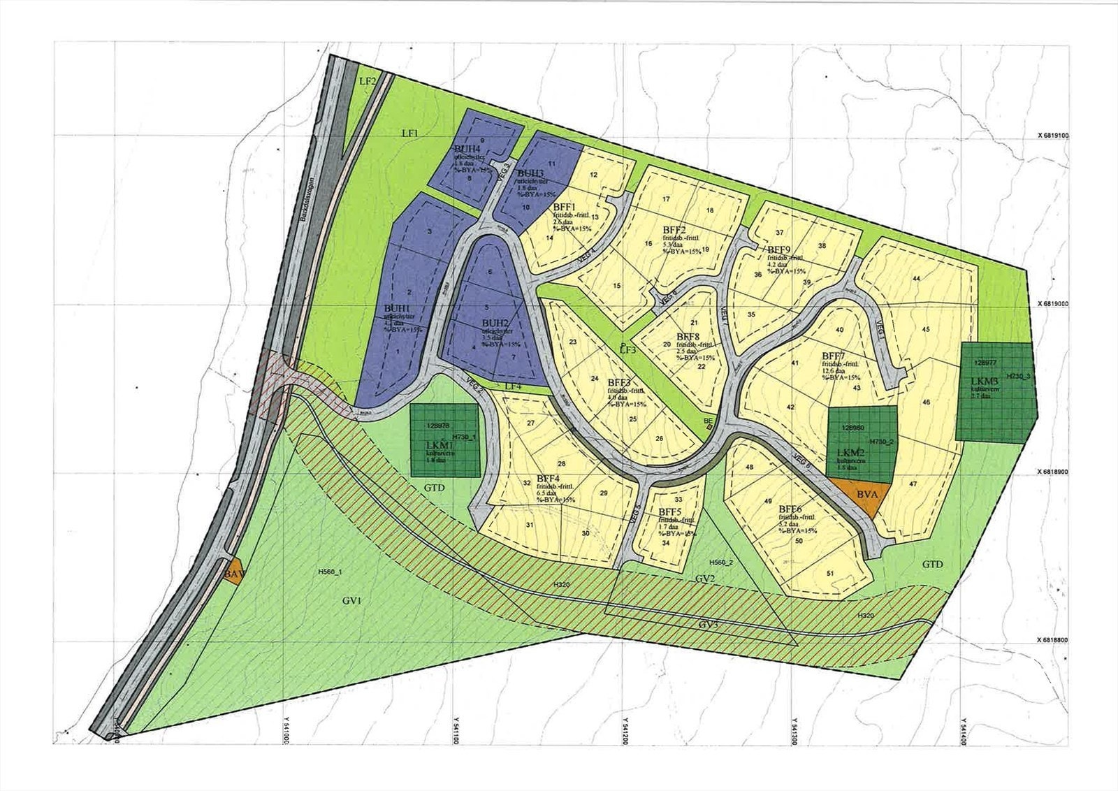 Oversikt, tomtekart. Galleribilde