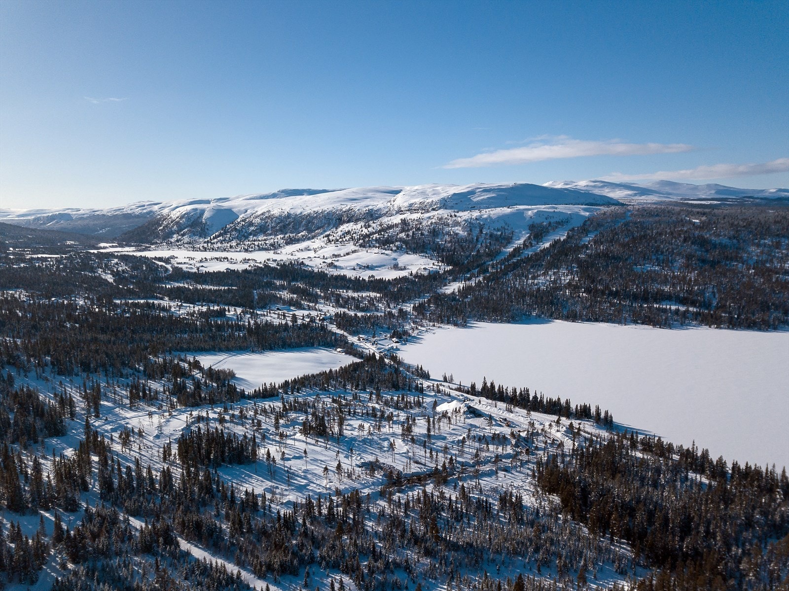 Tomtefeltet har en solrik beliggenhet i vesthellingen oppfor Gålåvatnet. Galleribilde
