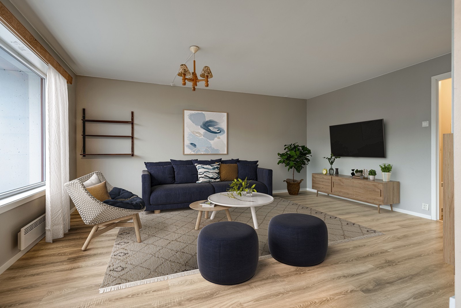 Bildet er digitalt møblert Galleribilde