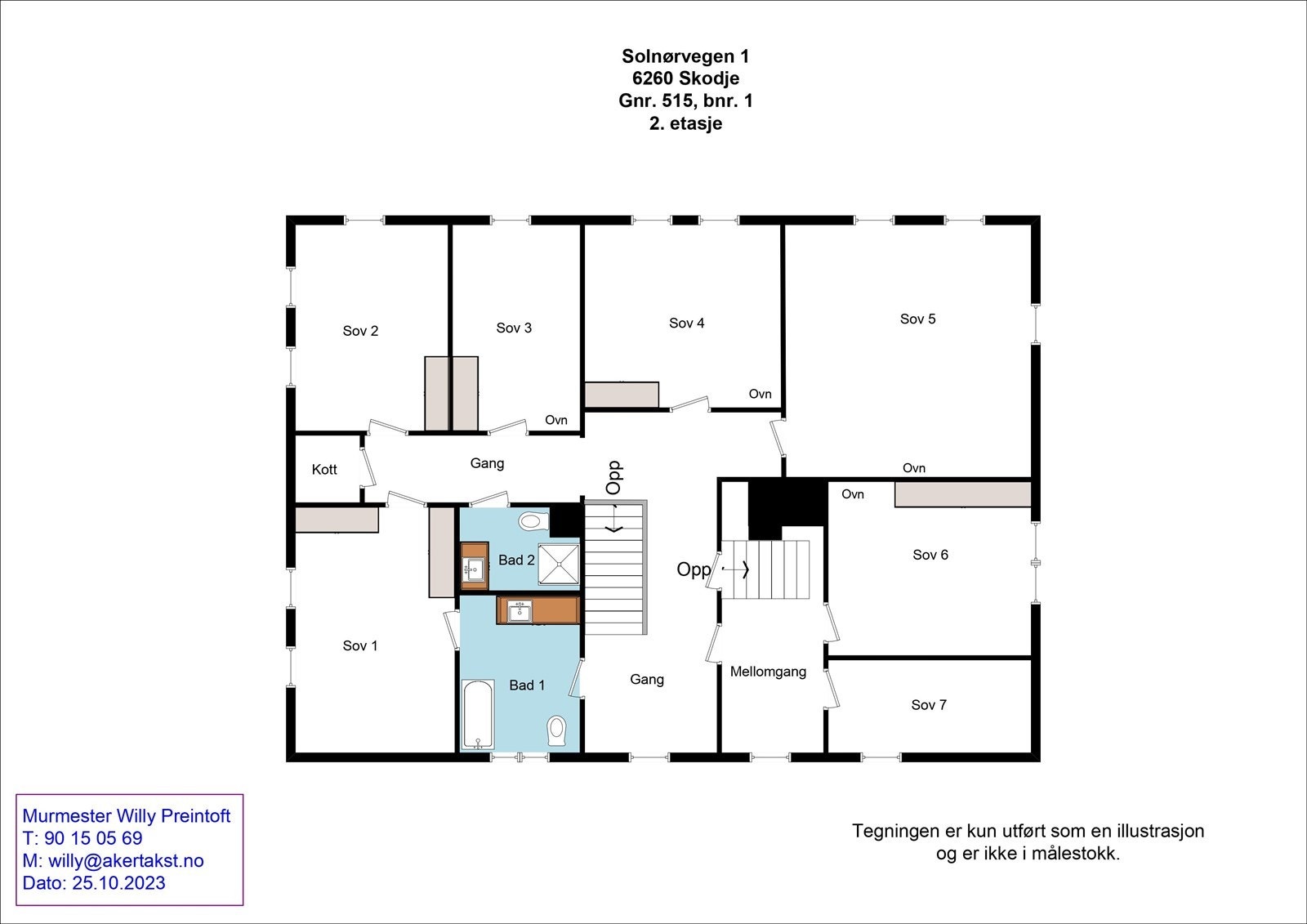 Plantegning 2. etasje Galleribilde