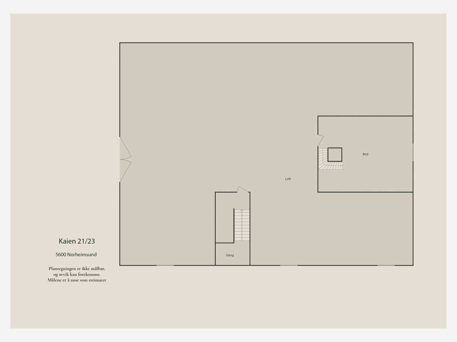 Plantegning loft Galleribilde