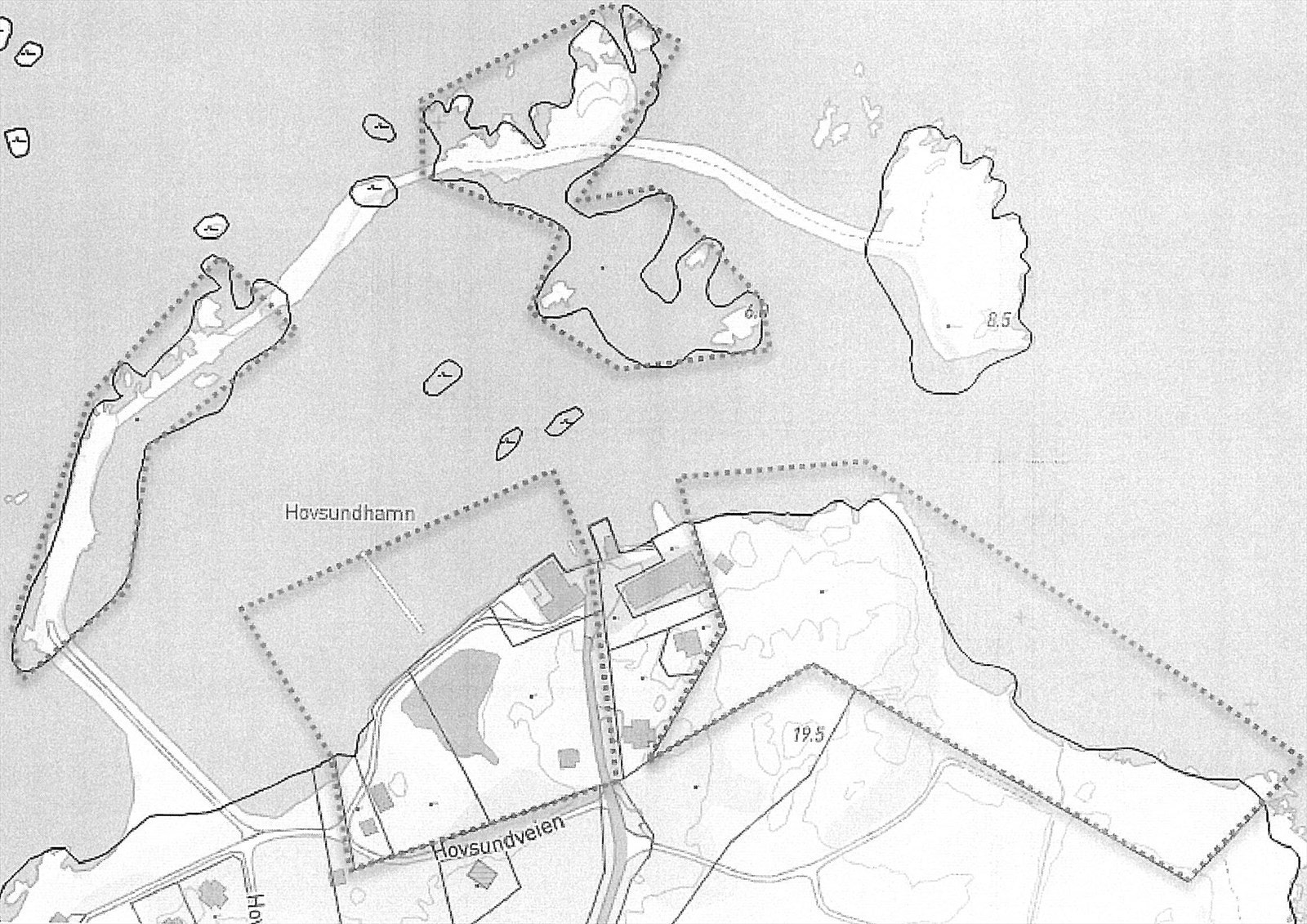 Kart over eiendommene Galleribilde