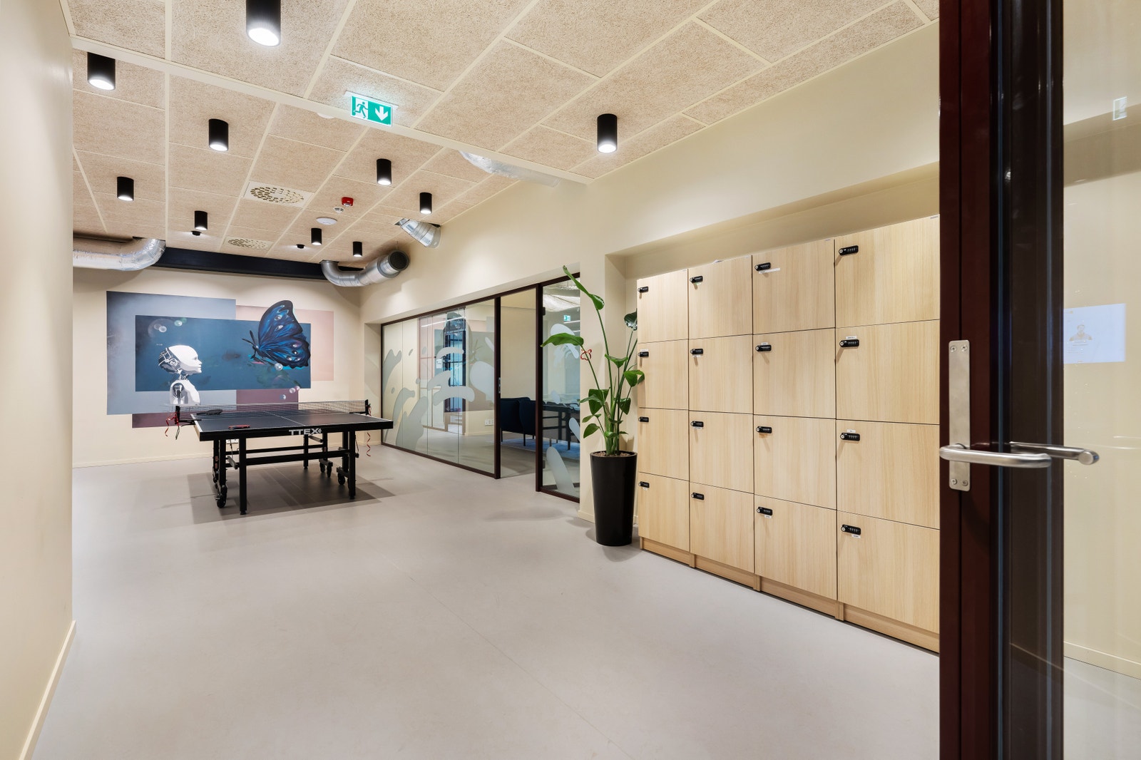 Sosial sone med bordtennisbord. Foto: Fotograf Mats Lie AS Galleribilde