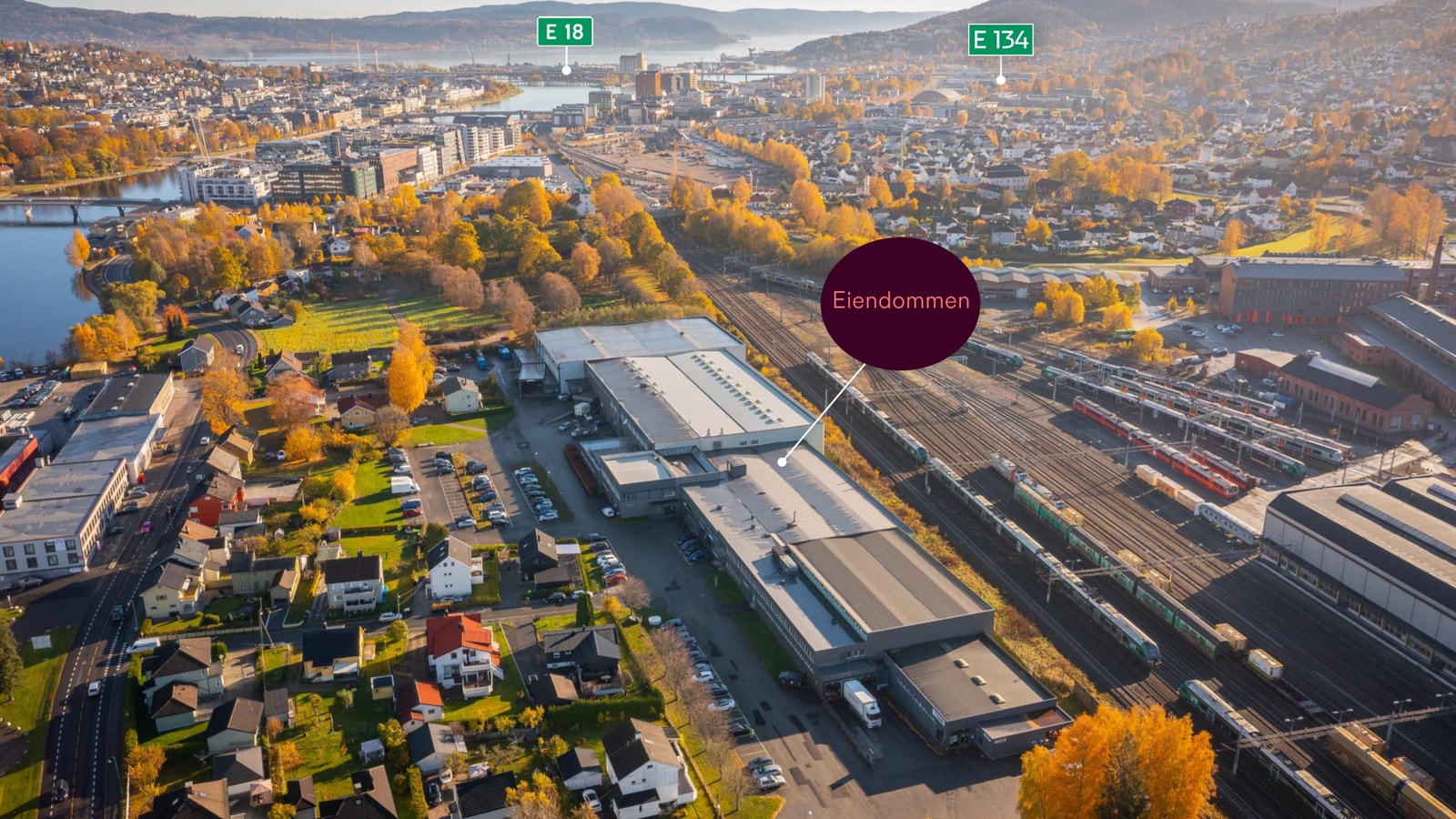 Det er 7min til av-/påkjøring E18/E134 Galleribilde