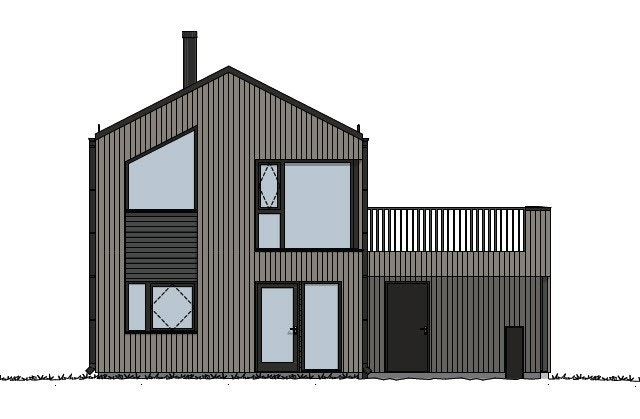 Fasade sør med saltak Galleribilde