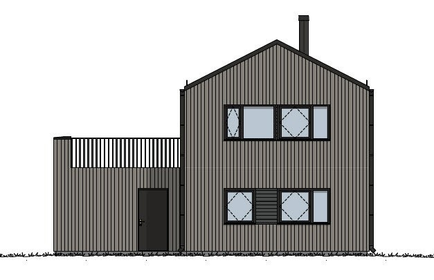 Fasade nor med saltak Galleribilde