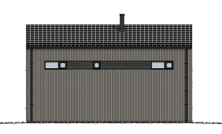 Fasade vest med saltak Galleribilde