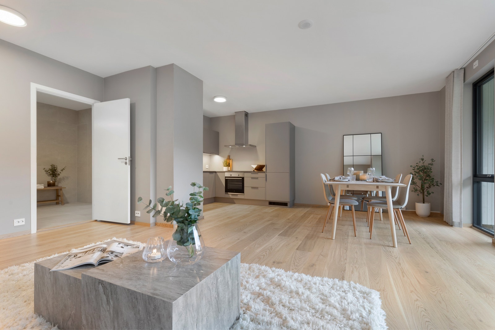 Bustadane blir levert med høg standard, med moglegheit for tilpassing av eigne farge- og materialval. Galleribilde