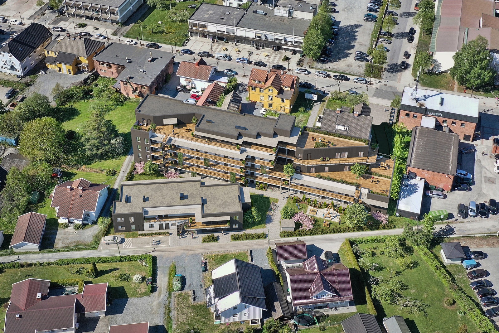 Dronebilde - Illustrasjon Galleribilde