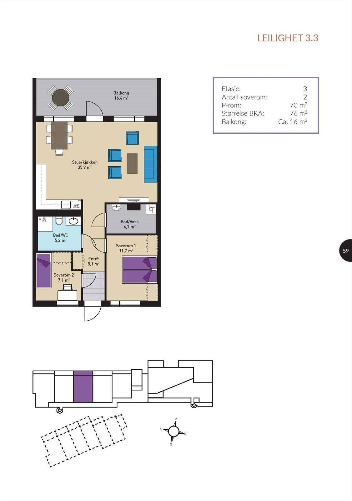 Plantegning og plassering i bygget Galleribilde