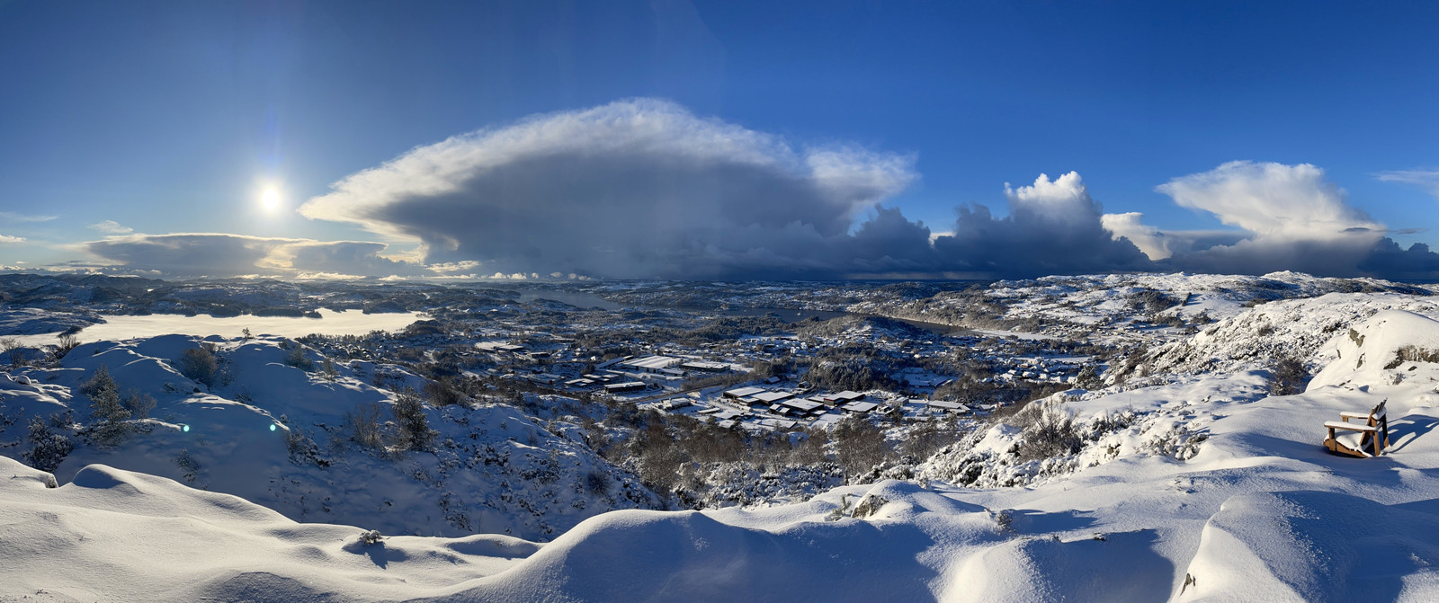 Fra Helgelandsfjellet med Førresfjorden i vinterdrakt!