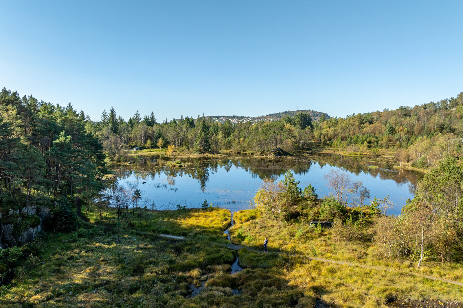 Fine tjern og flott natur rund nabolaget