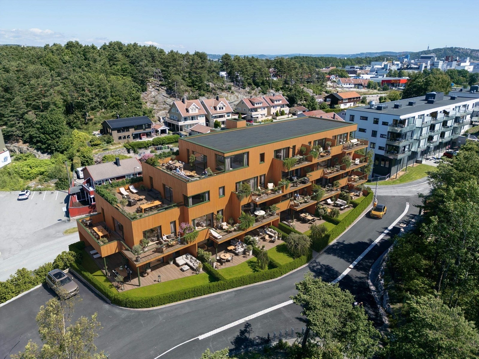 Arie er et tilskudd langs Kirsten Flagstads vei, som bidrar til at
området utvikles til å bli en bygate. Galleribilde