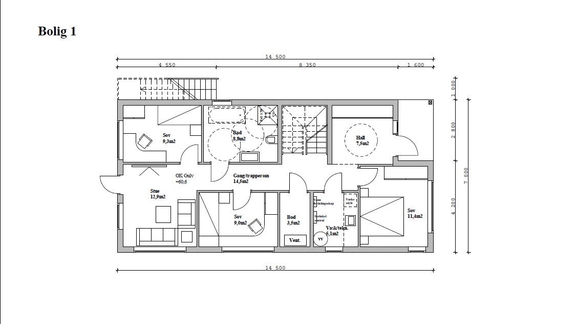 1. etasje - alternativ 1 Galleribilde