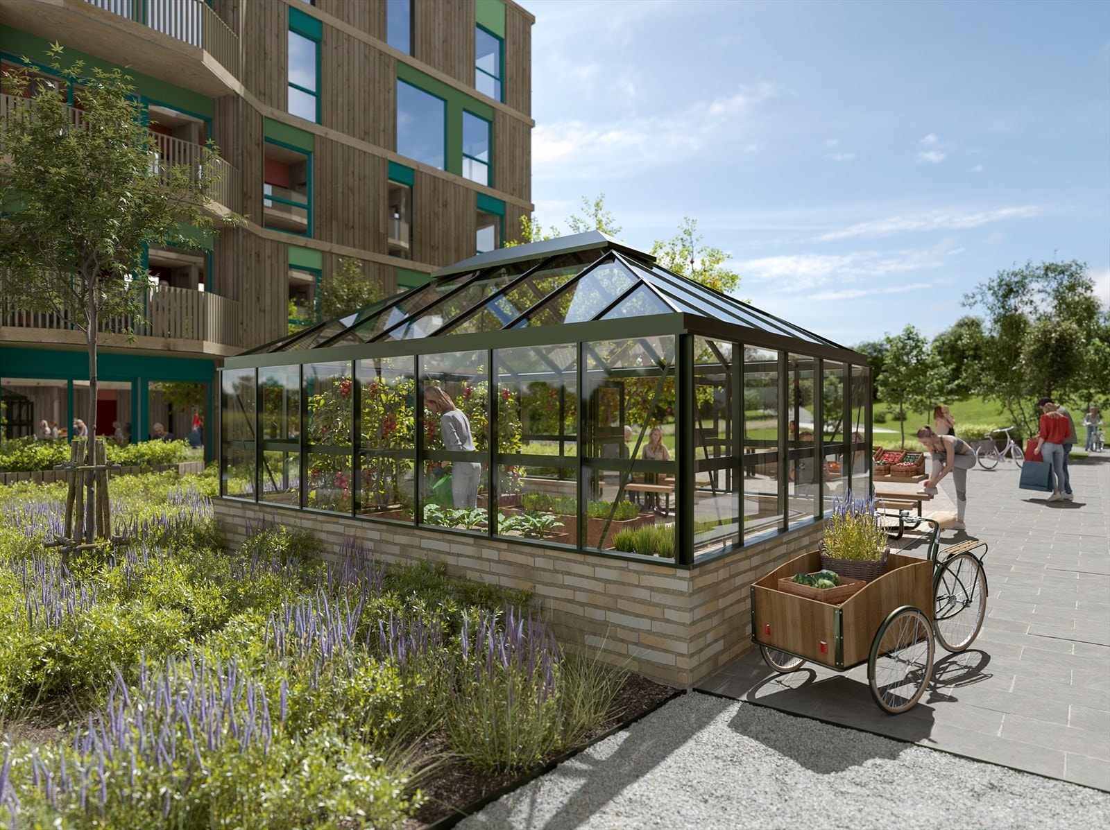 Med fokus på det grønne, får Sjøhagen et eget drivhus. Galleribilde