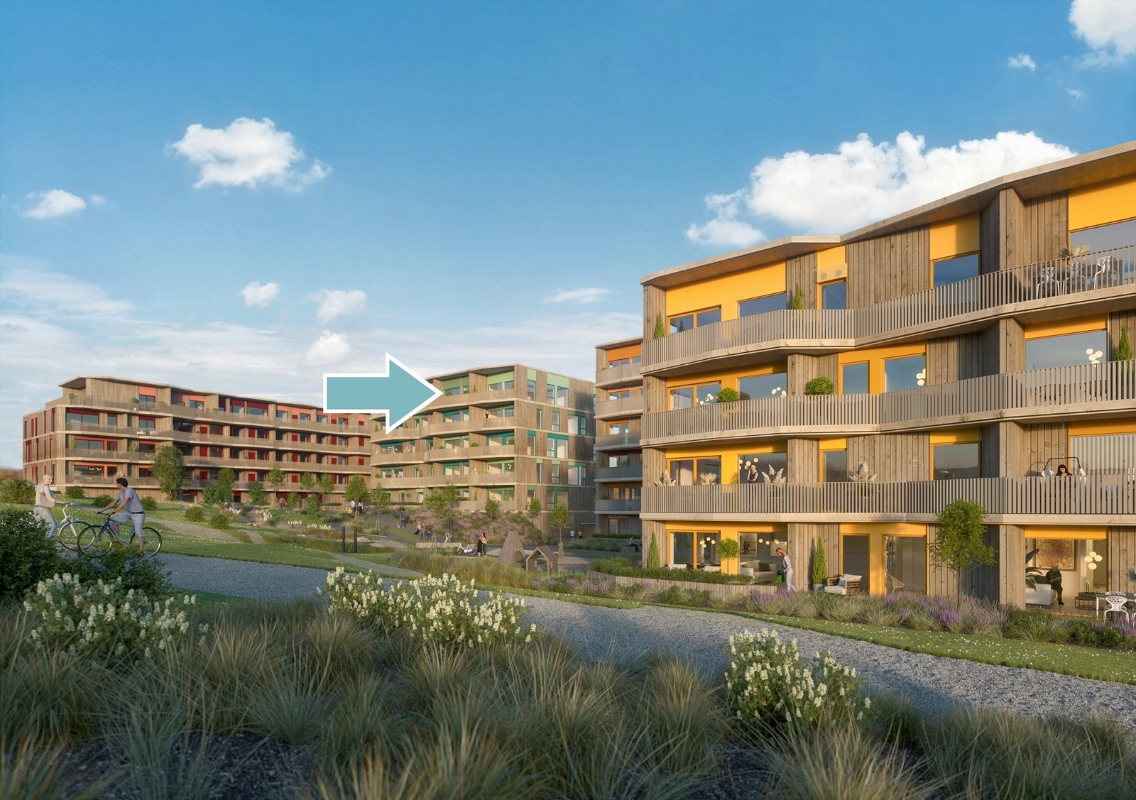 Leiligheten ligger fint til i toppen av bygg 2. Den har en sjarmerende balkong hvor du kan nyte utsikt i avslappende og hyggelig atmosfære. Galleribilde