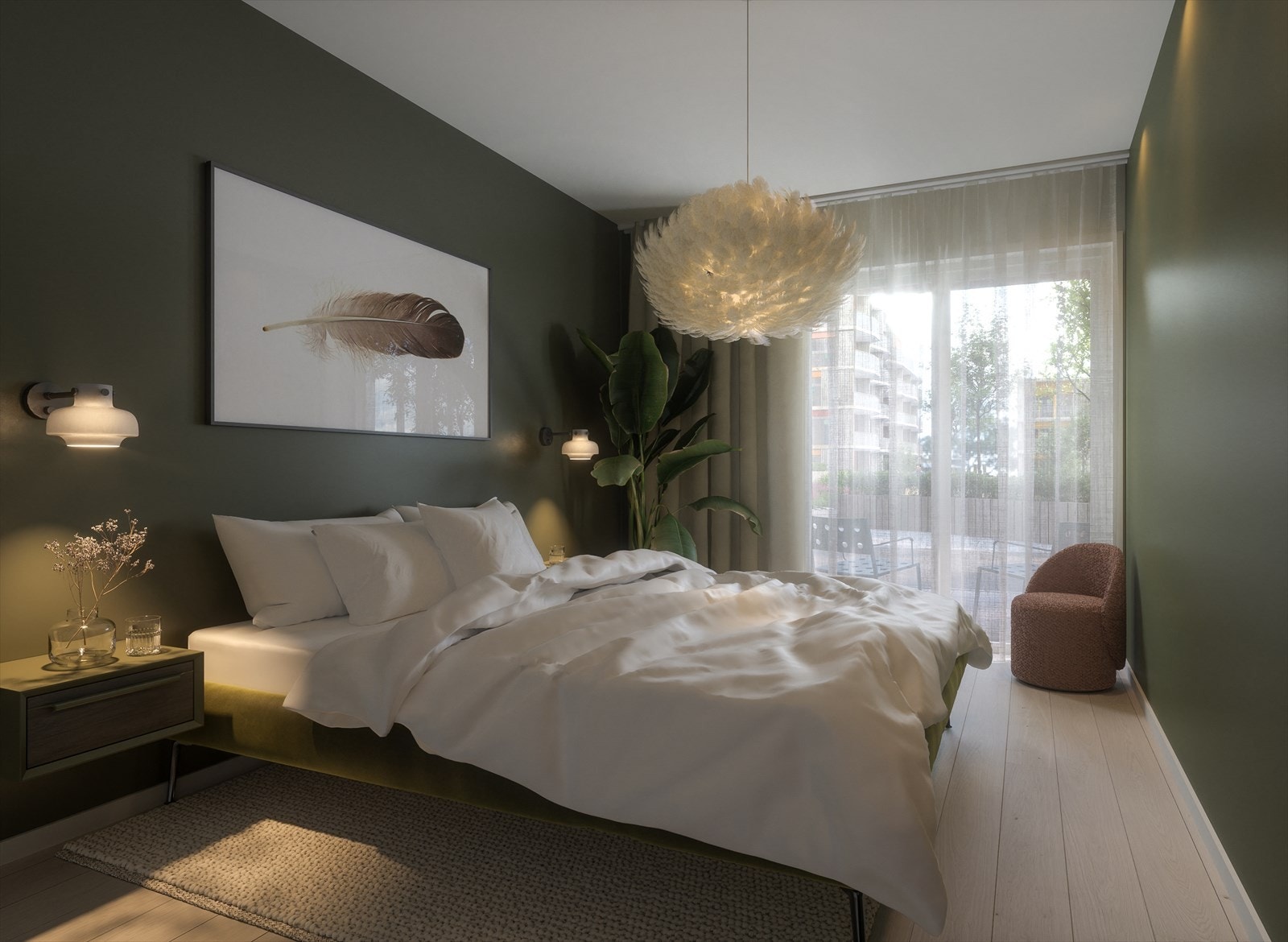 Gjestehybel som beboere kan leie til sine nære og kjære på overnattingsbesøk. Galleribilde