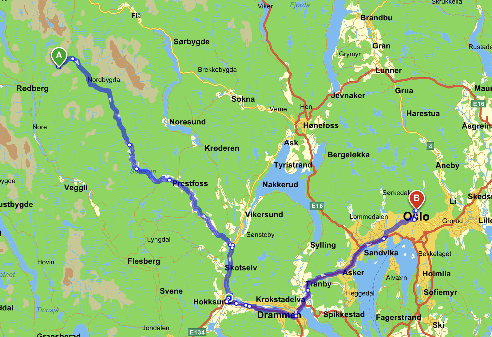 Hytta er 2,5 time fra Oslo. Galleribilde