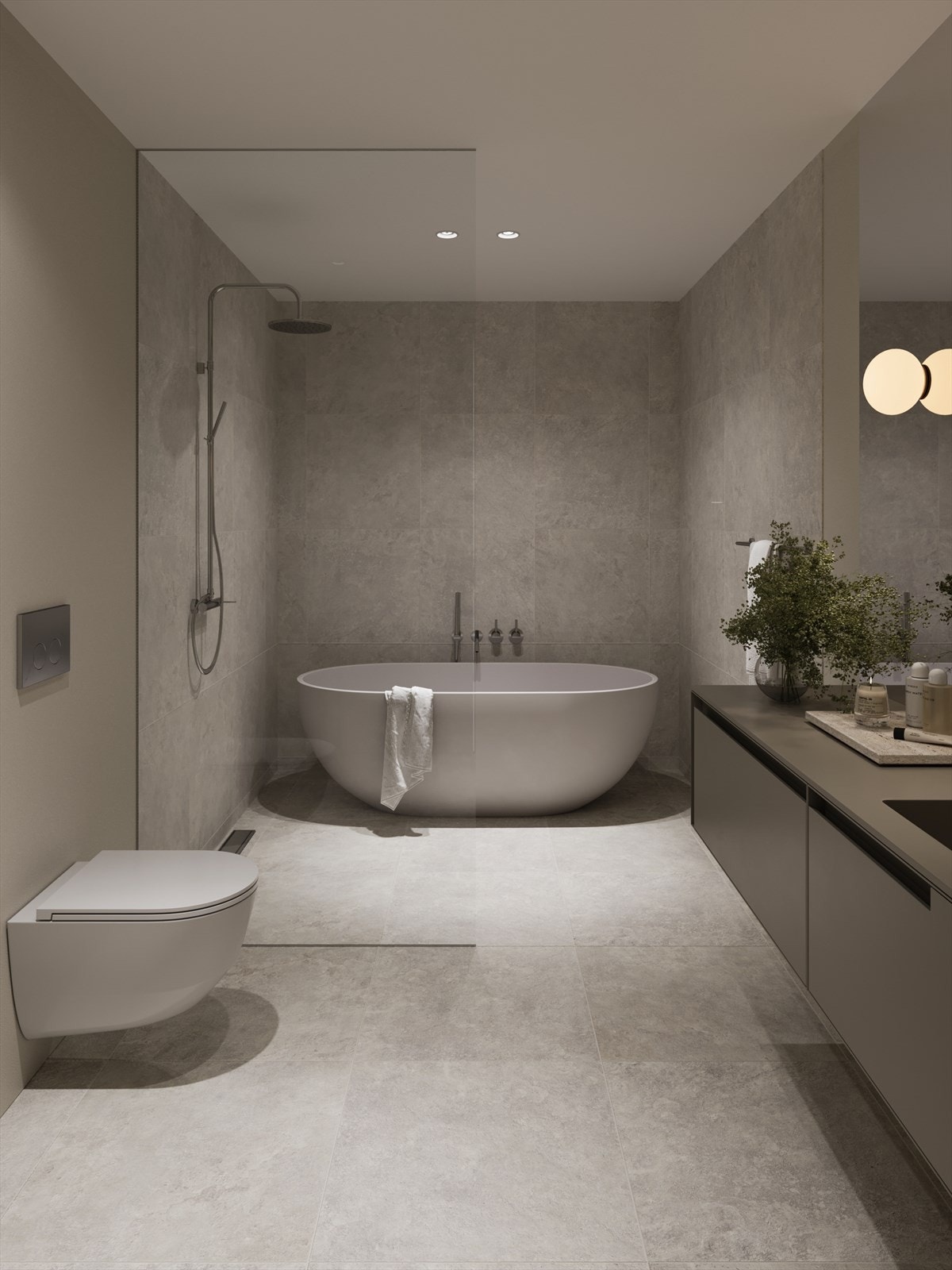 Tidlig morgen, sen kveld eller midt på natten. Med riktig innredning på badet, skaper du en følelse av velvære uansett tid på døgnet. Galleribilde