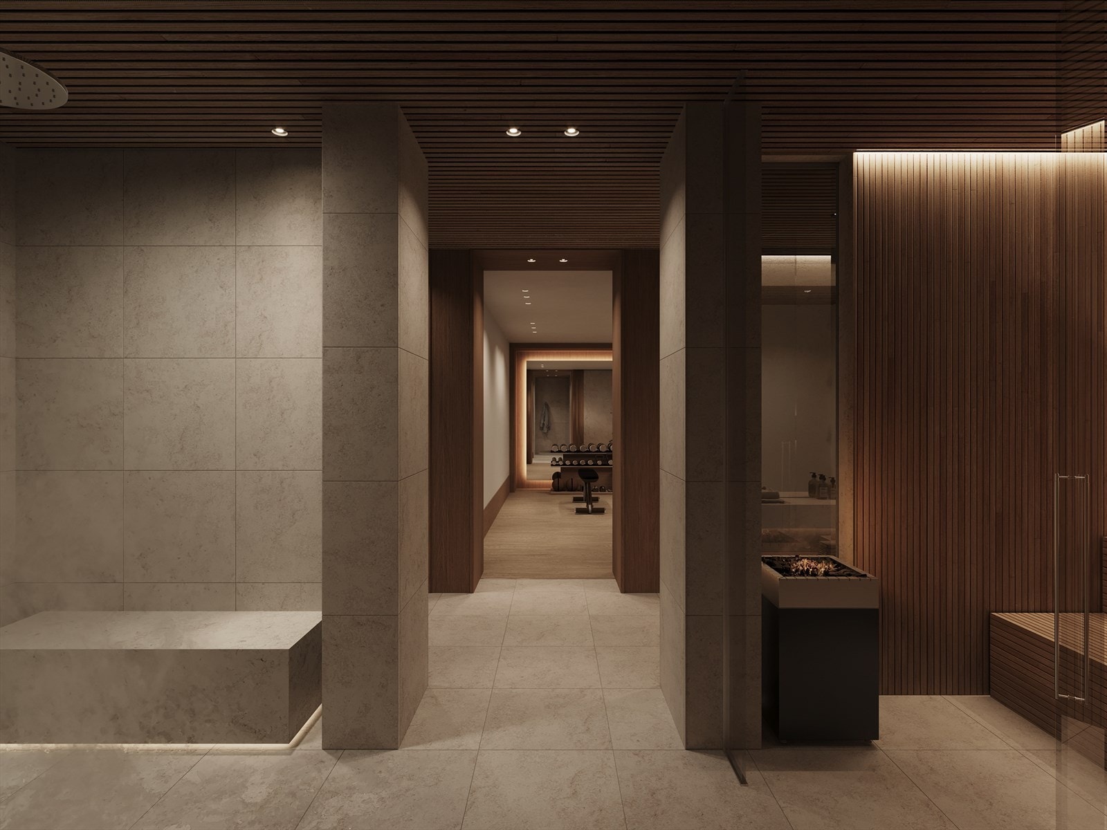 Etter dagens treningsøkt kan du bevege deg videre inn til den innbydende spa-avdelingen. Galleribilde