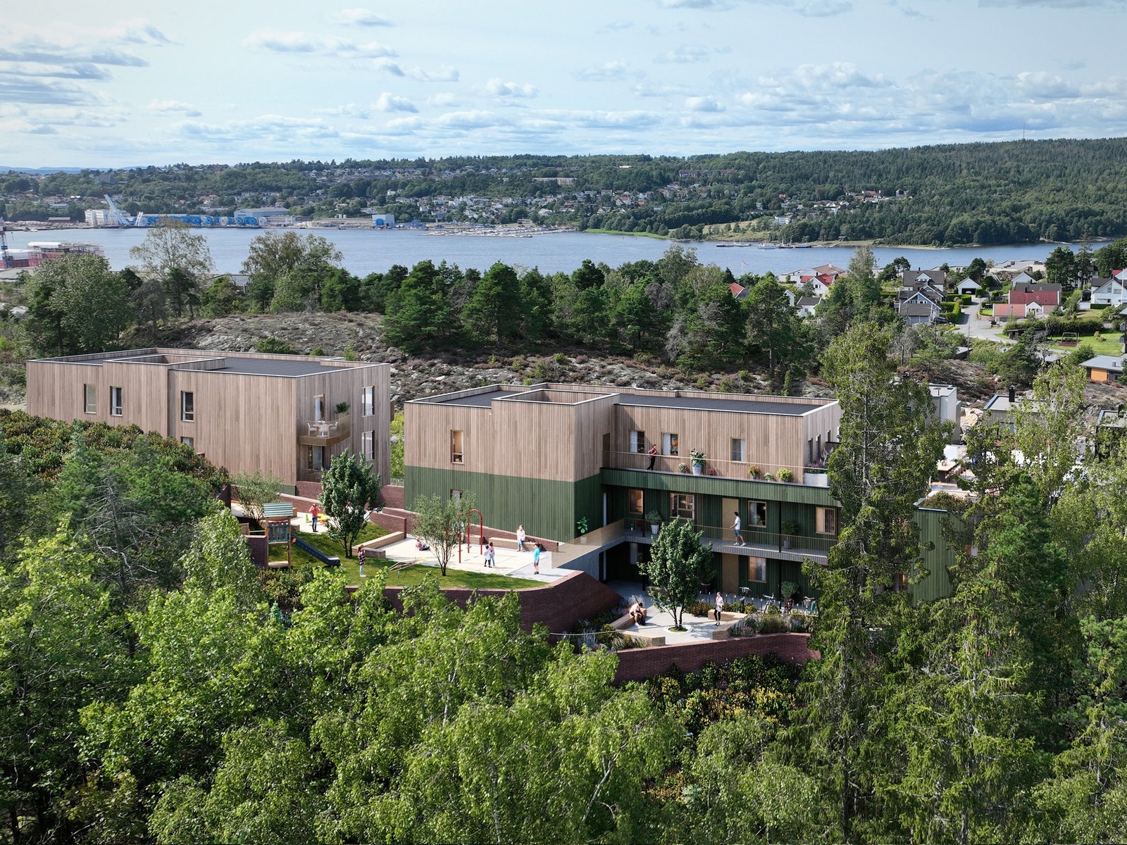 Fine fasiliteter som felles bakhage, stor felles takterrasse og mye mer! Galleribilde