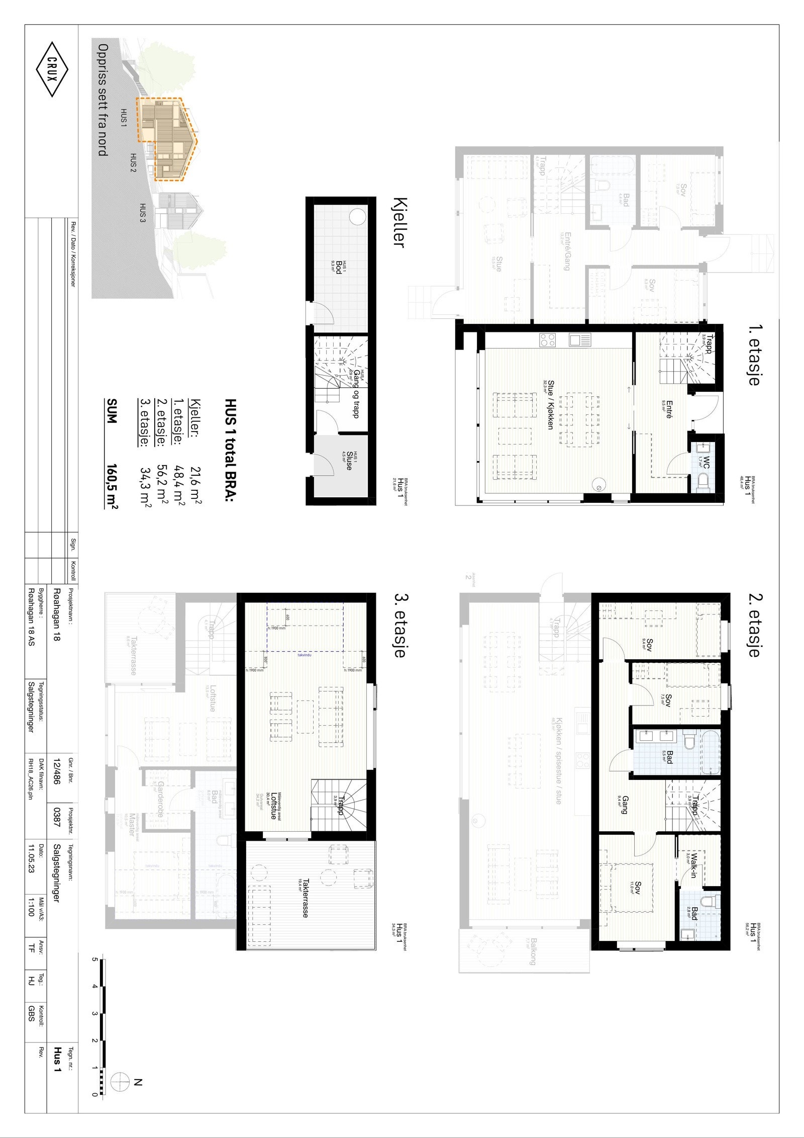 Hus 1 Salgstegninger Galleribilde