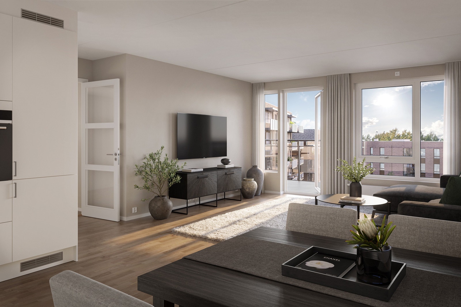 Lys og luftig treroms Galleribilde