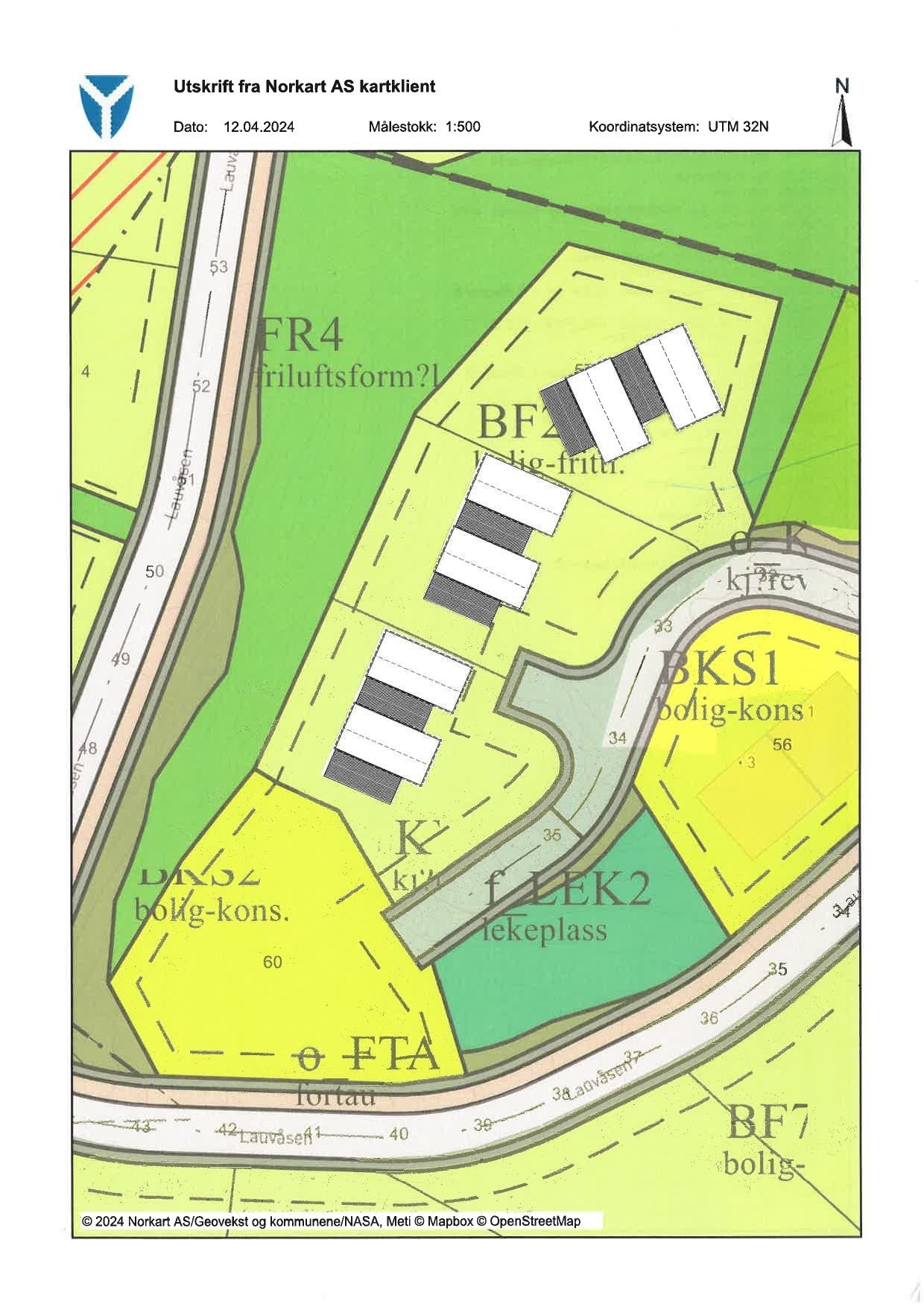 Skisse- plassering av boliger Galleribilde