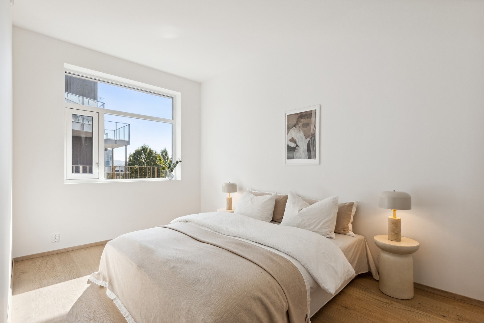 Leilighetene har soverom av god størrelse. Bildet er hentet fra leilighet B3-501. Galleribilde