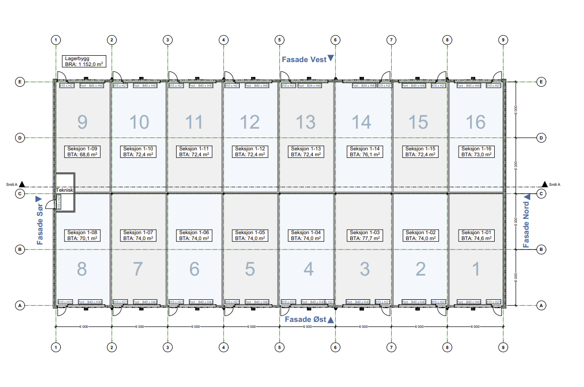 Plantegning Galleribilde