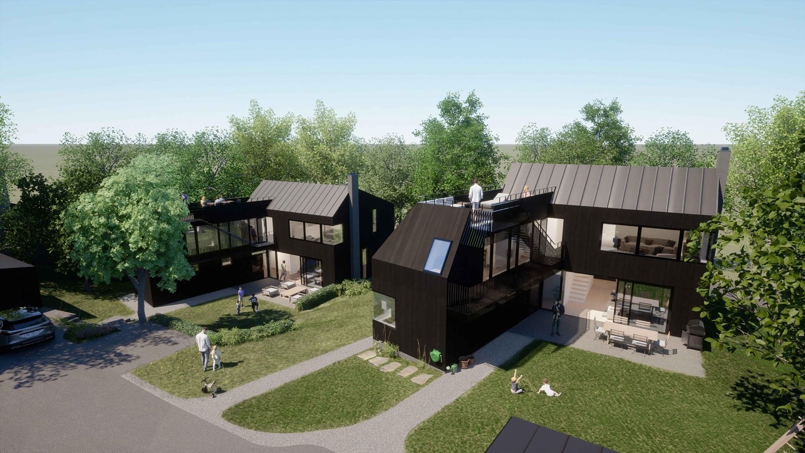 Boligene blir romslig og innholdsrike med praktisk planløsning, innslag av moderne og tidsriktige løsninger og god flyt mellom etasjene. Illustrasjon, avvik kan forekomme. Galleribilde