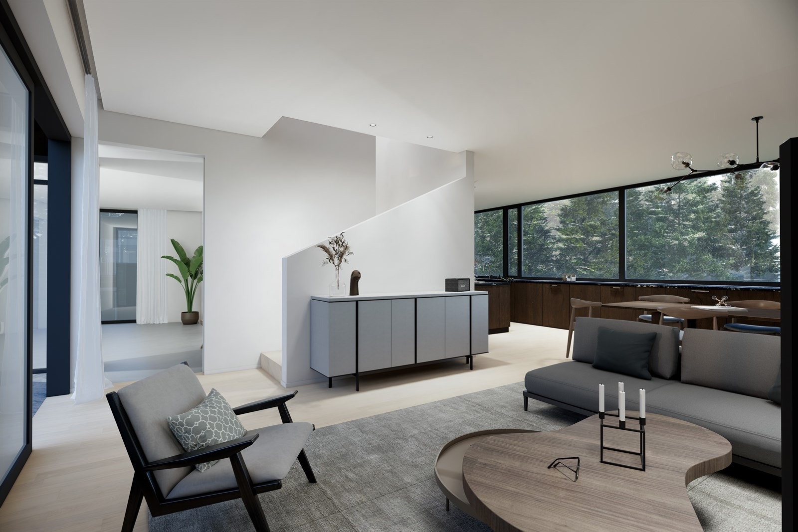 Stue, kjøkken 1. etg. Illustrasjon, avvik kan forekomme. Galleribilde