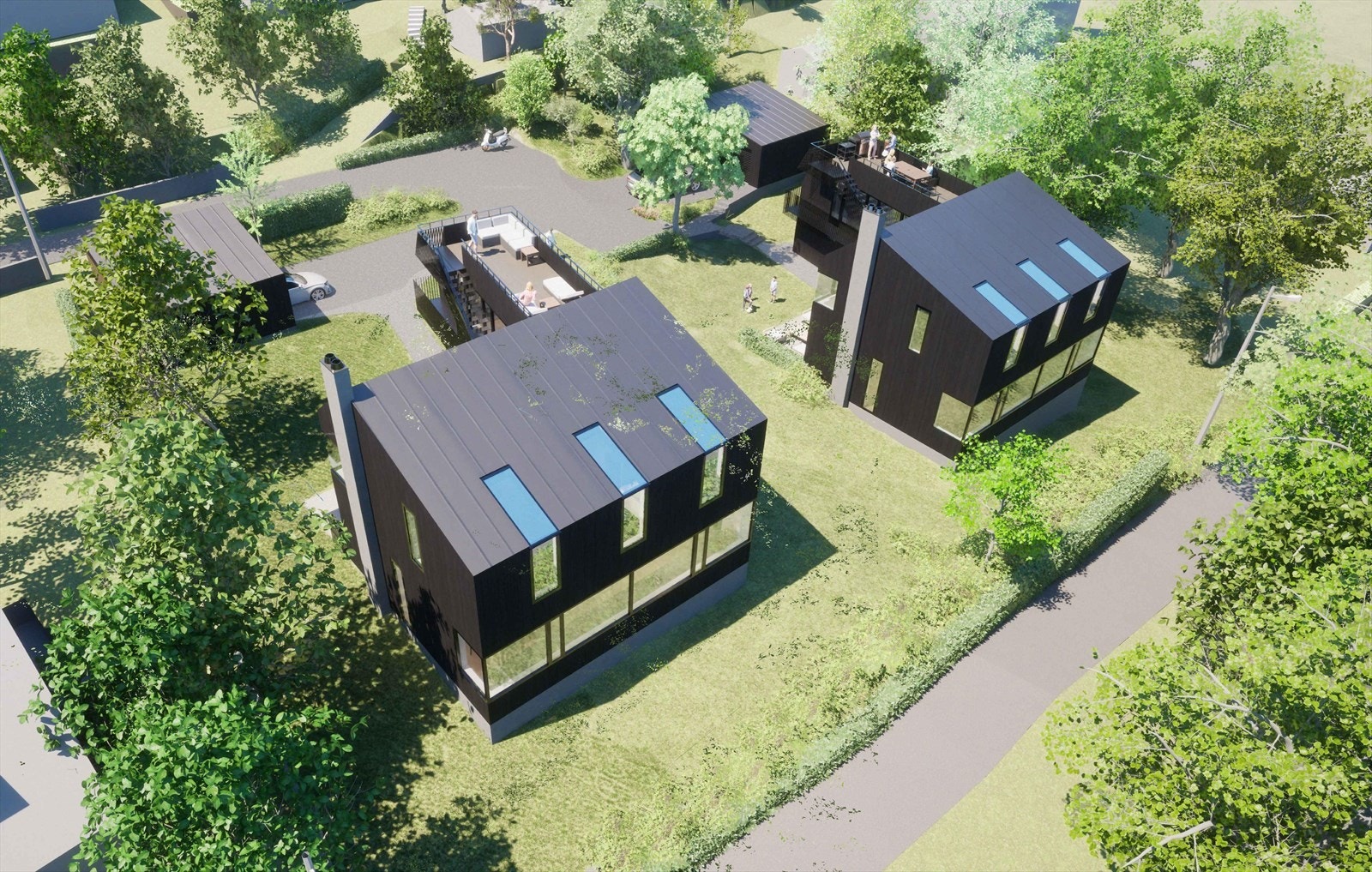 Store vindusflater og dels åpne løsninger gir interiøret et lyst og luftig preg. Illustrasjon, avvik kan forekomme. Galleribilde