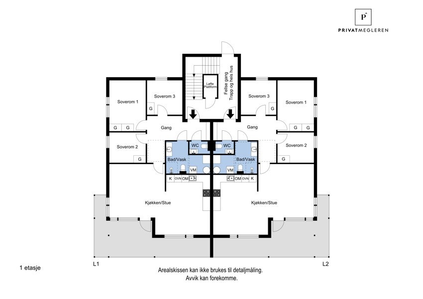 Plantegning L1 og L2 Galleribilde