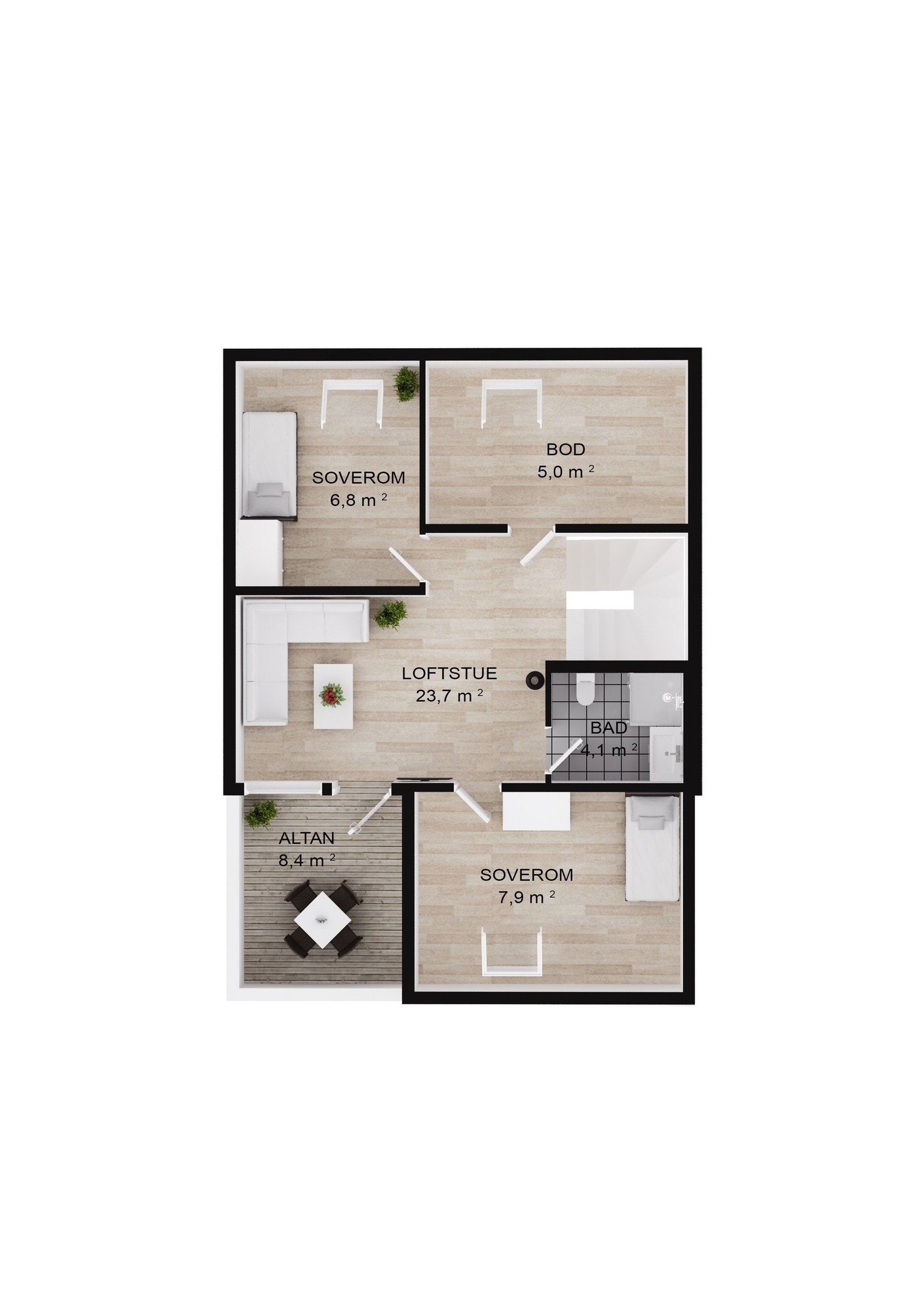 Plantegning loft. Galleribilde