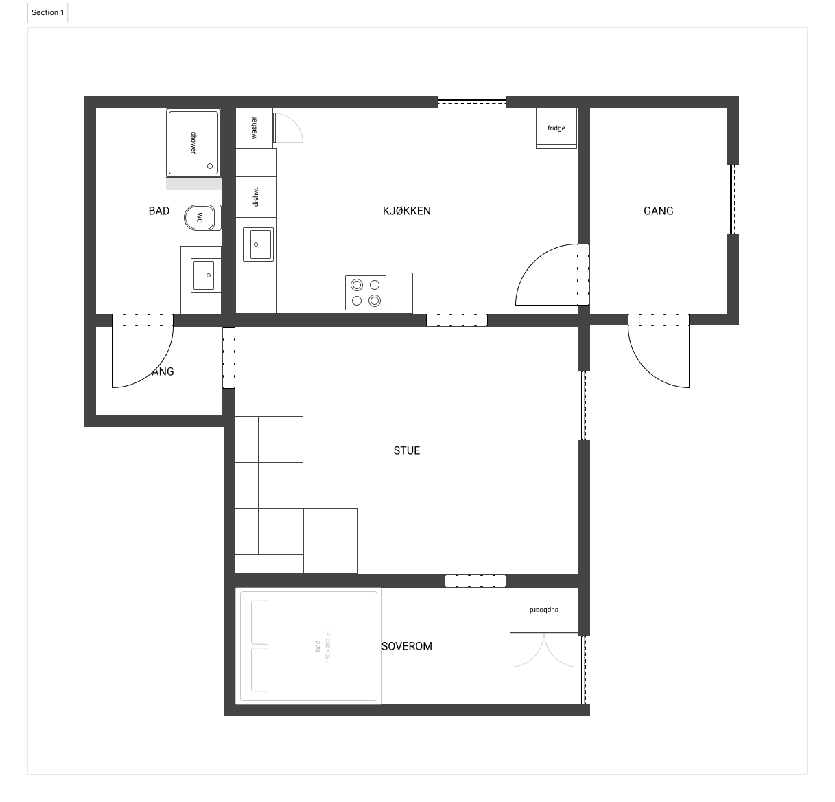 Plantegning Galleribilde