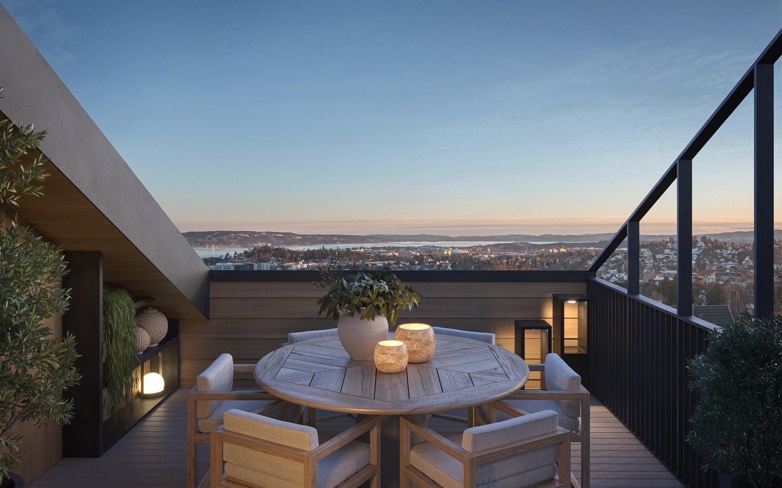 5 flotte familieboliger beliggende i attraktive Hartmanns vei. Illustrasjon med utsikt fra enebolig med snr. 4 - avvik vil forekomme. Galleribilde