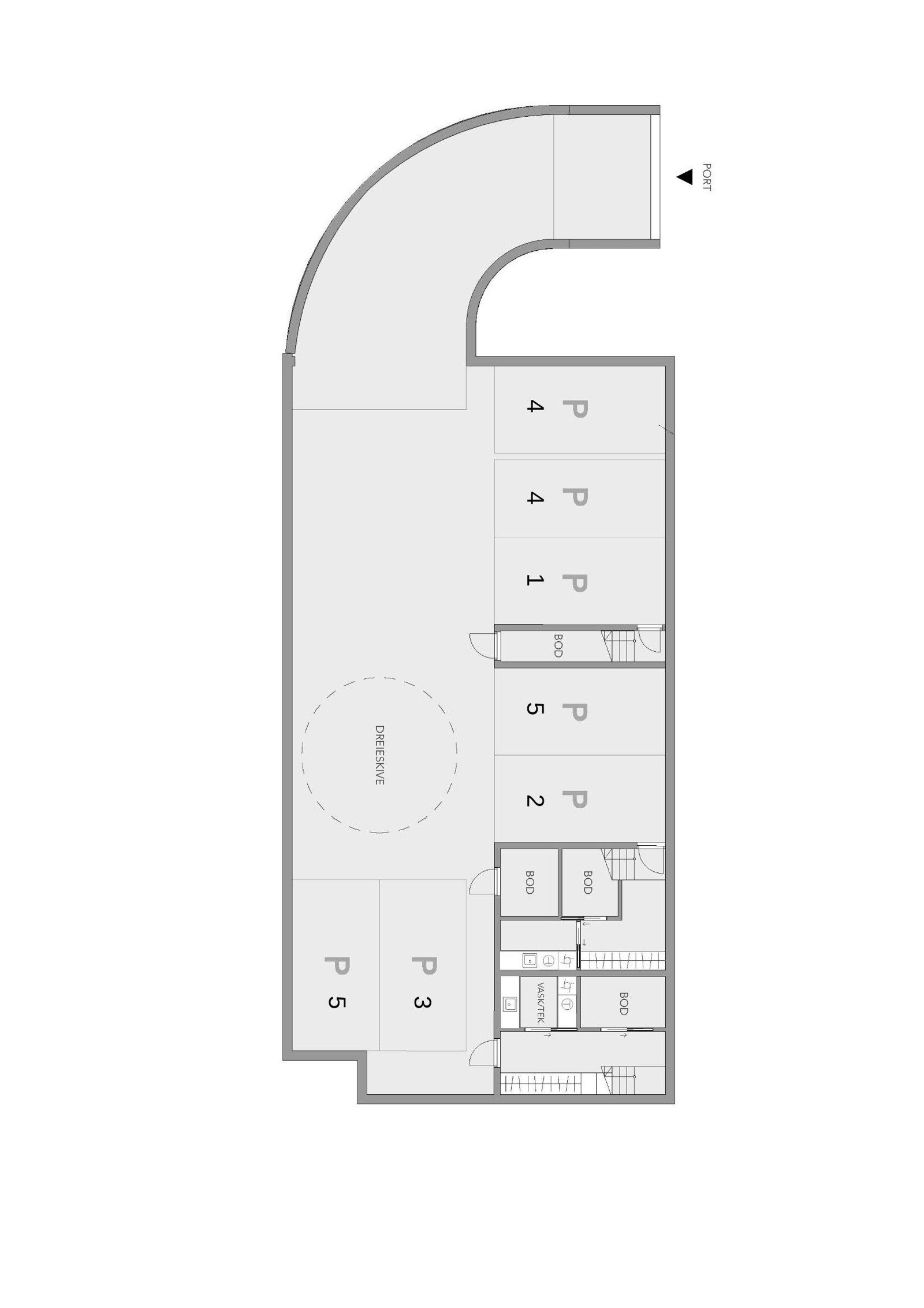Oversikt garasjeplasser Galleribilde
