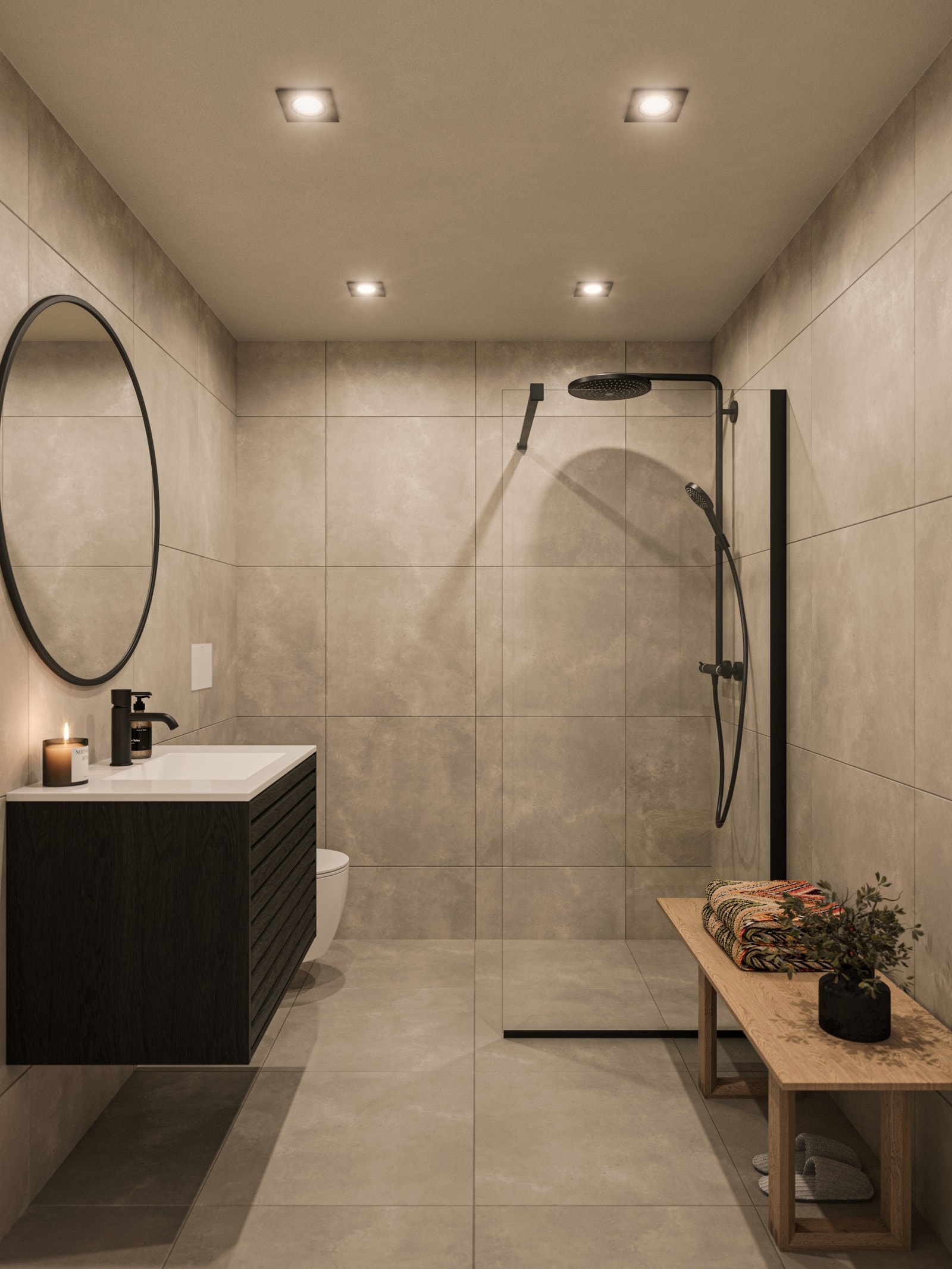 Baderom snr. 4 (enebolig). Illustrasjon - avvik vil forekomme. Galleribilde