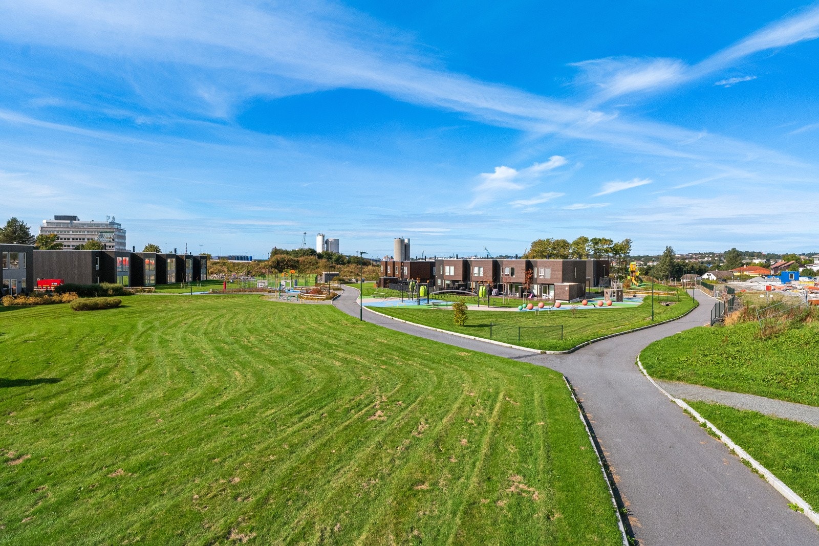 Her er romslige grønne lunger til glede for beboerne. Galleribilde