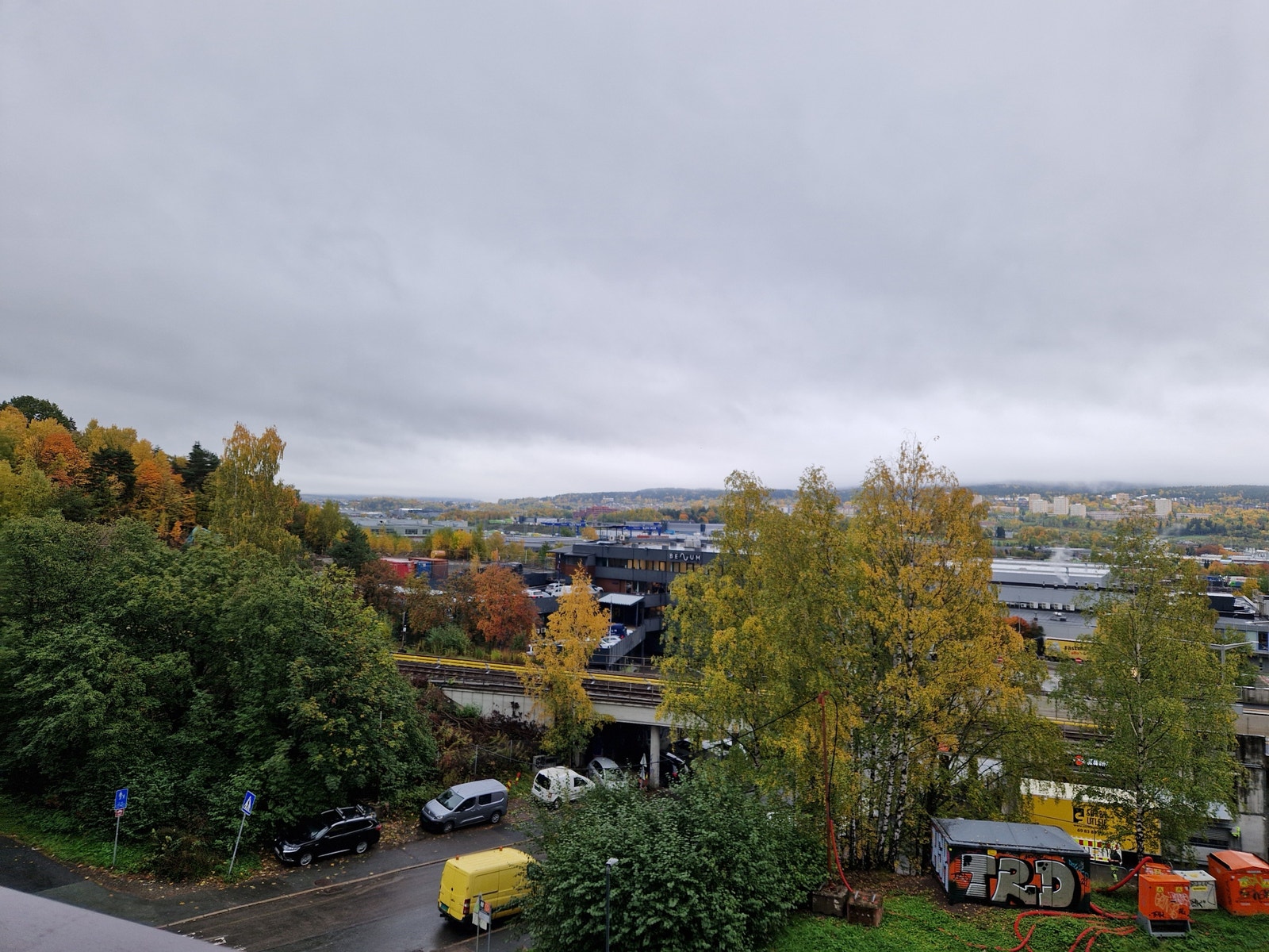 Utsikt fra balkong Galleribilde