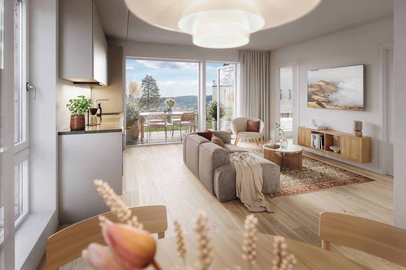 2B-H0103 er en fin 2 roms med hjørneposisjon. Her får du en lys og trivelig leilighet med god planløsning. Galleribilde