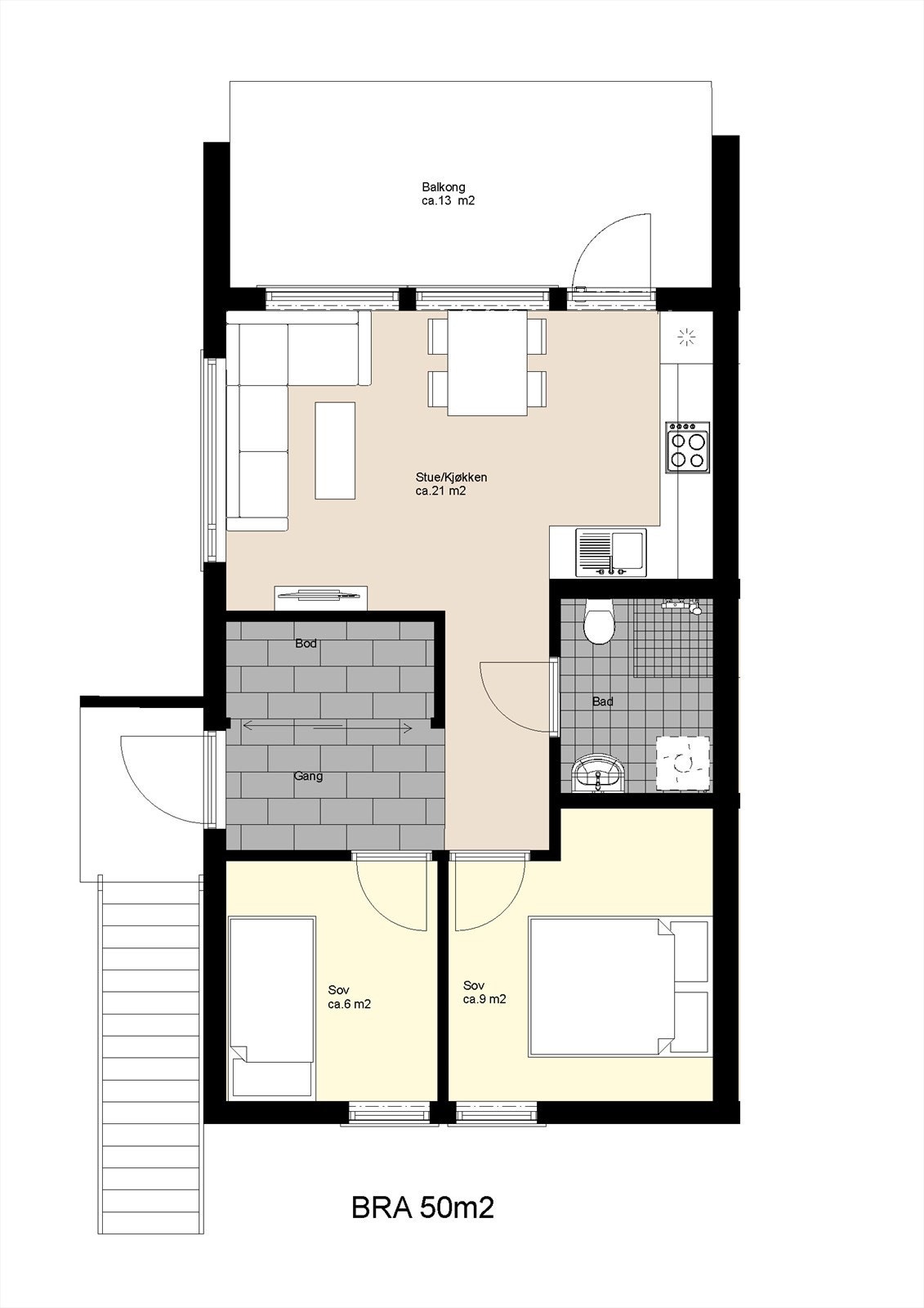 Salgstegning leilighet 2 Galleribilde