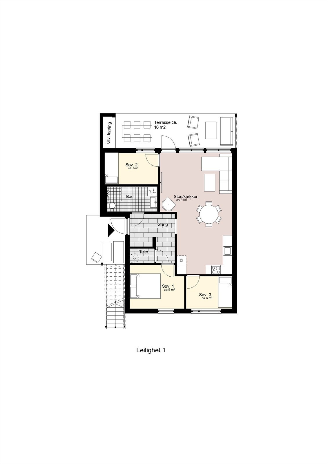 Salgstegning leilighet 3 Galleribilde