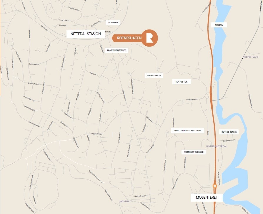 Flere skoler, barnehager og butikker finnes i nærområdet. Det er også kort vei til marka med supre turmuligheter - sommer som vinter. Galleribilde