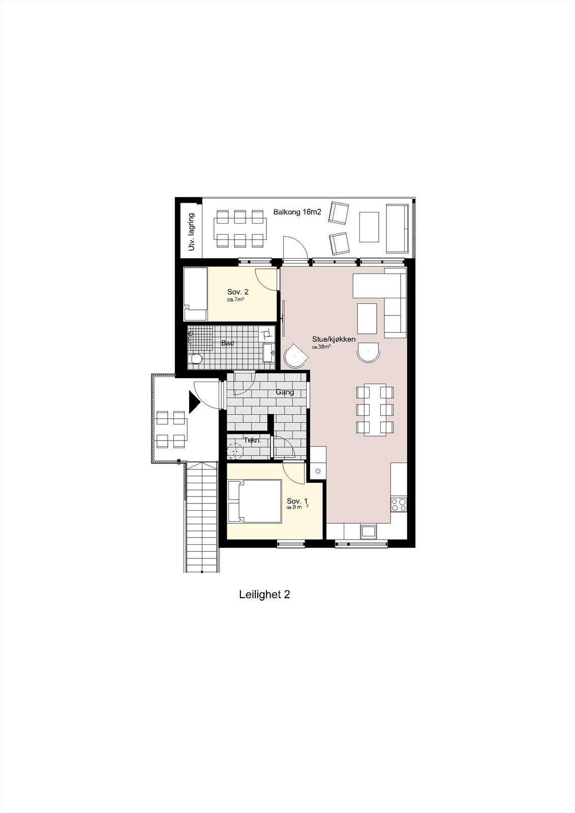 Salgstegning leilighet 4 Galleribilde