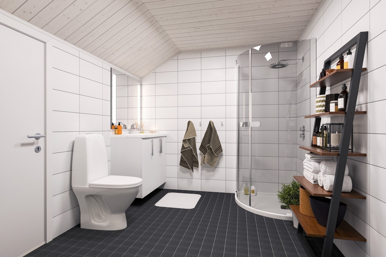 Bad på loft Galleribilde