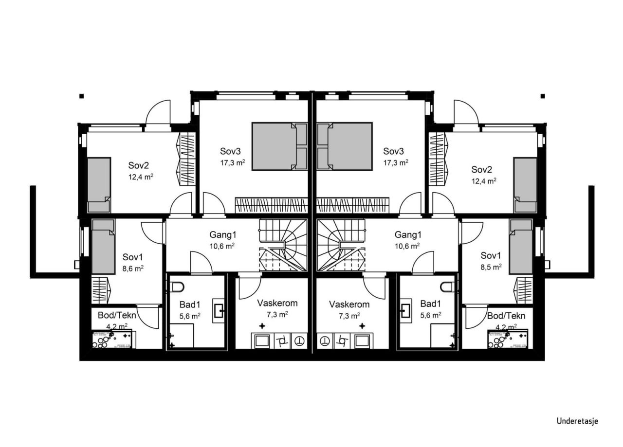 Plantegning underetasje Galleribilde