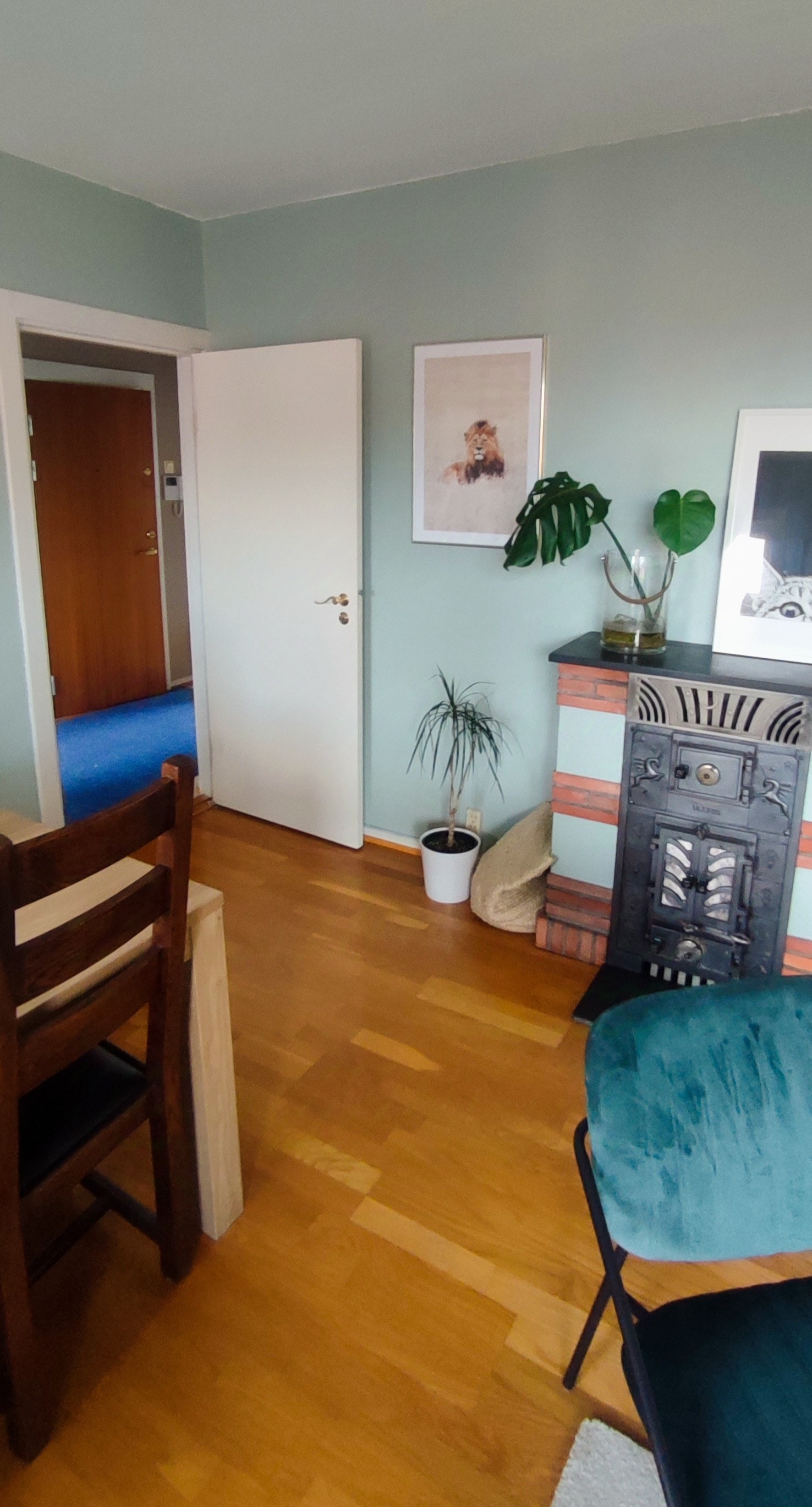 Peis i stuen. Galleribilde