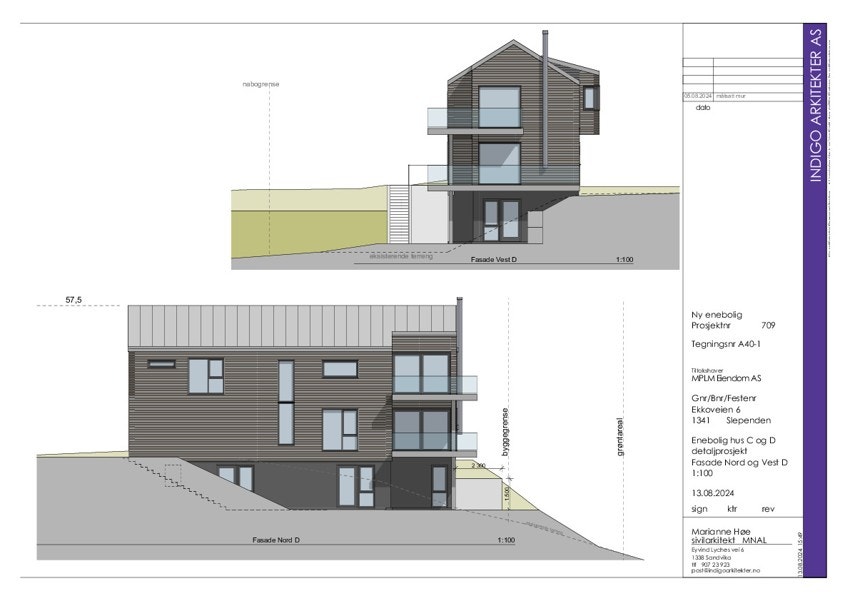Hus C og D fasade Nord og Vest Galleribilde